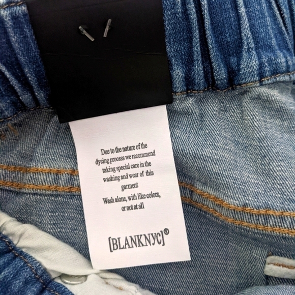 𝅺BLANKNYC High Waist Denim Joggers Jeans 28 pull on elastic waist - Picture 9 of 9